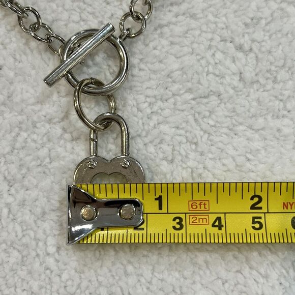 Fashion Pendant and Necklace Heart Shape Lock Designer Style Romance Feminine - Picture 7 of 8